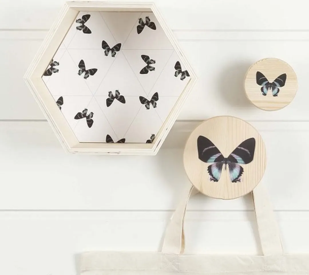 Creativ Company Houten Hexagonaal Showdozen 3 Stuks - Blanco
