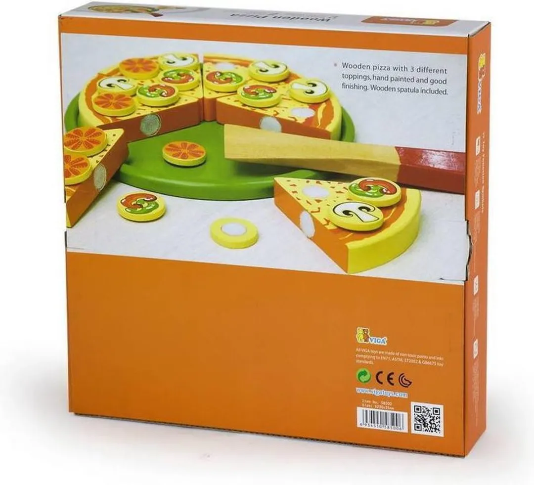 Viga Toys Pizza Snijset - Vegetarisch
