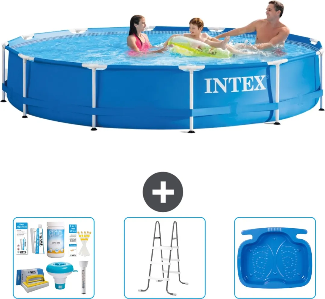 Intex 28210NP-Blauw Rond Frame Zwembad 366x76cm