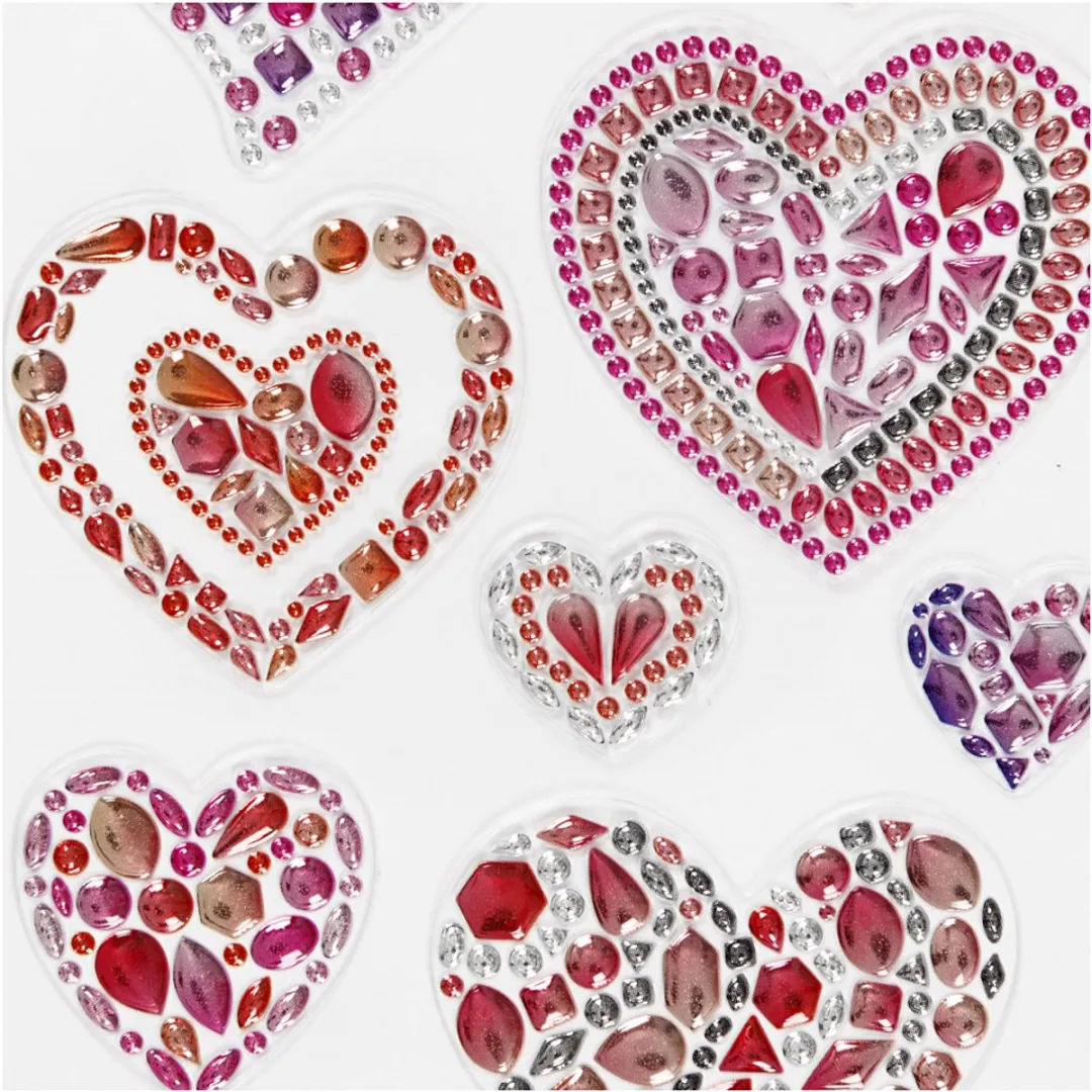 Creativ Company Diamond Stickers Harten Design - 1 Vel