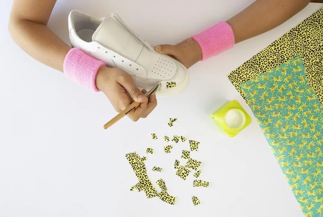 Decopatch Luipaardgroen & Geel Fluorescerend Papier A3
