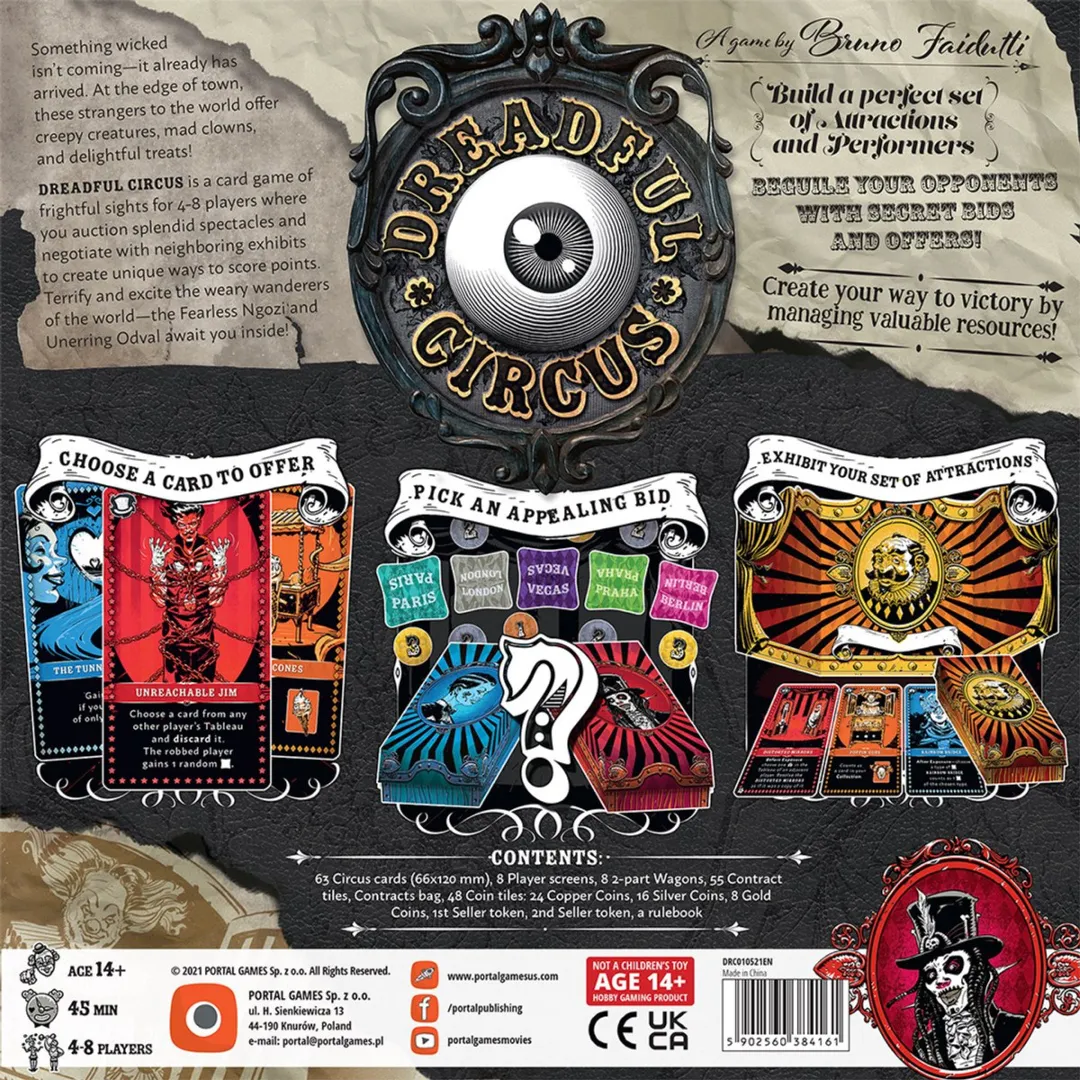 Portal Games Dreadful Circus Kaartspel - 4-8 Spelers