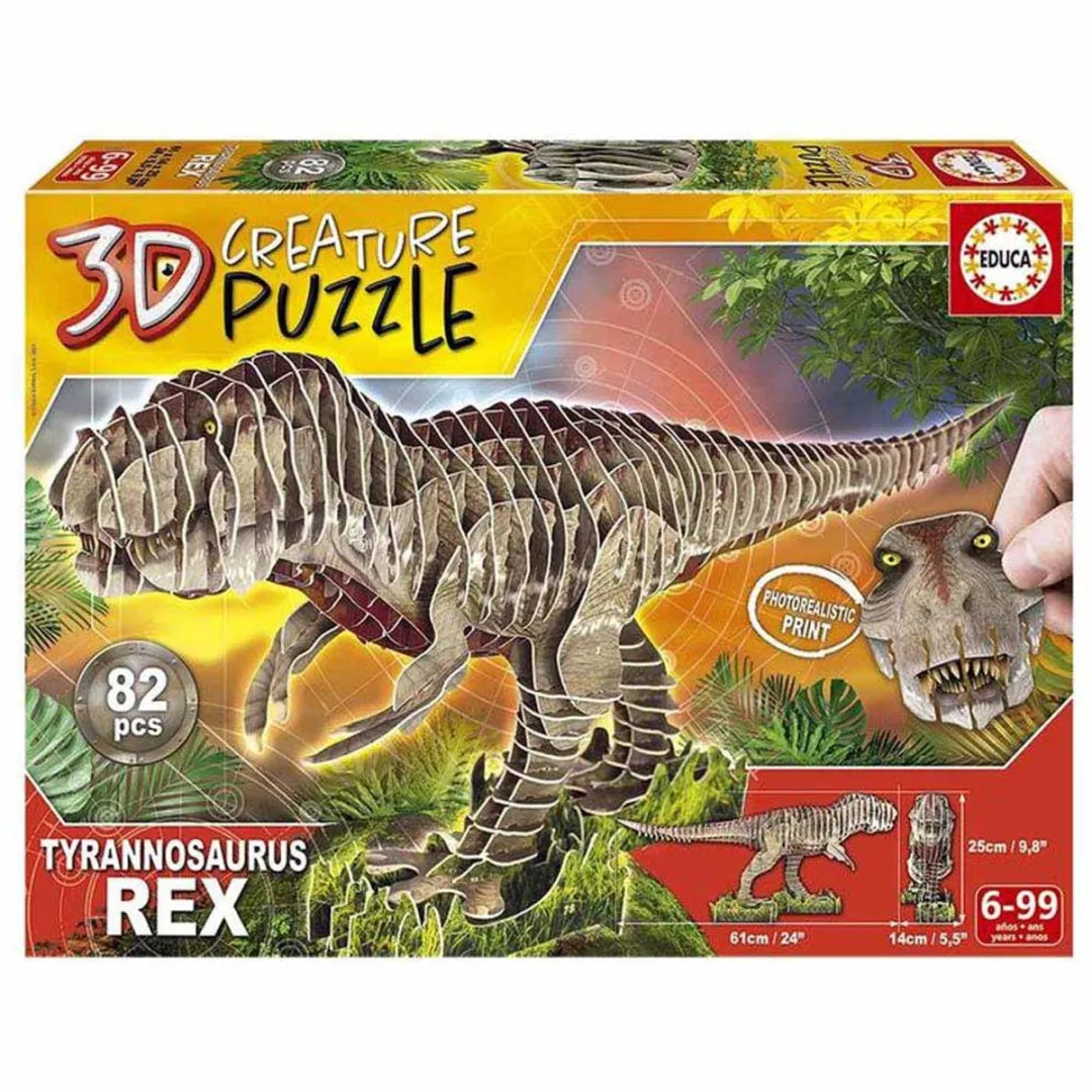 Educa 3D Puzzel T-Rex Dinosaurus ED19182 - 382 Stuks - Multicolor