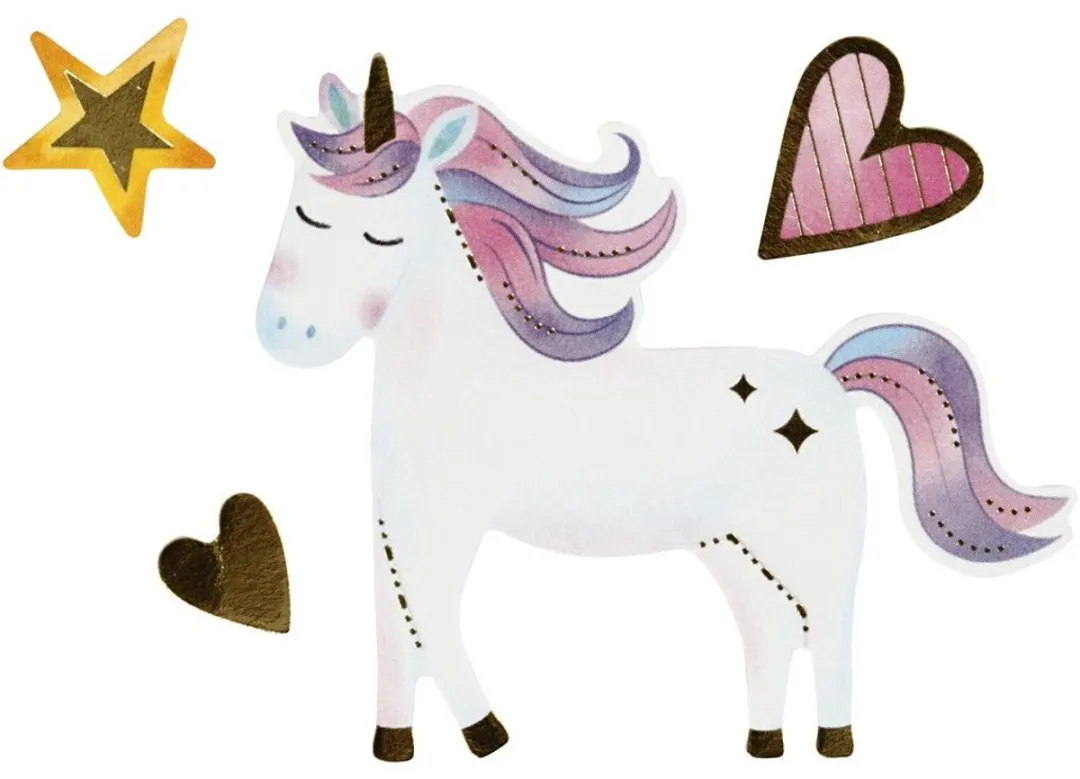 Creativ Company Stickervel Eenhoorn 15x16,5cm - Regenboog