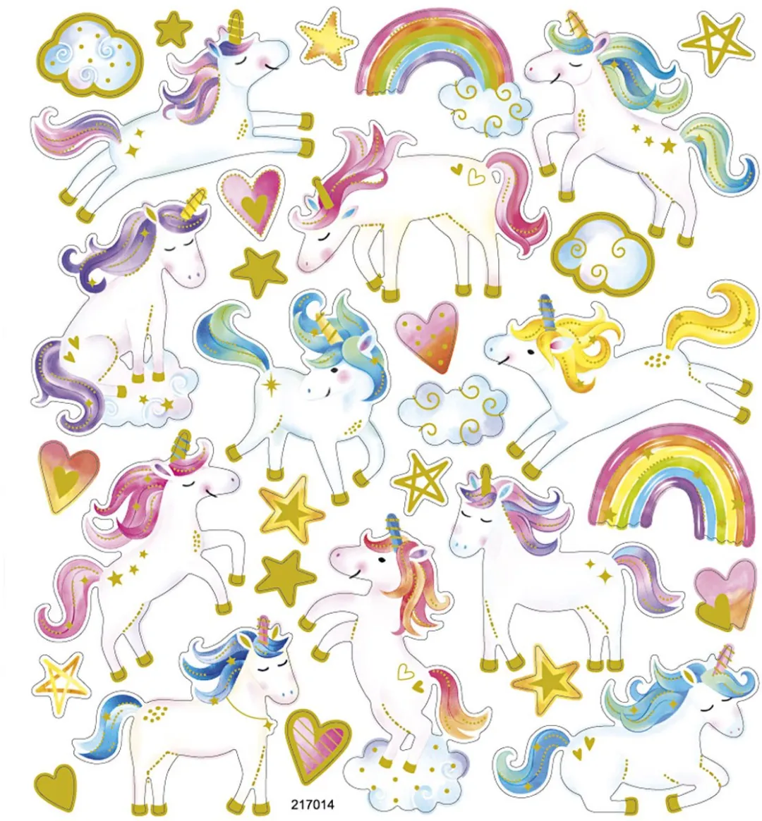 Creativ Company Stickervel Eenhoorn 15x16,5cm - Regenboog