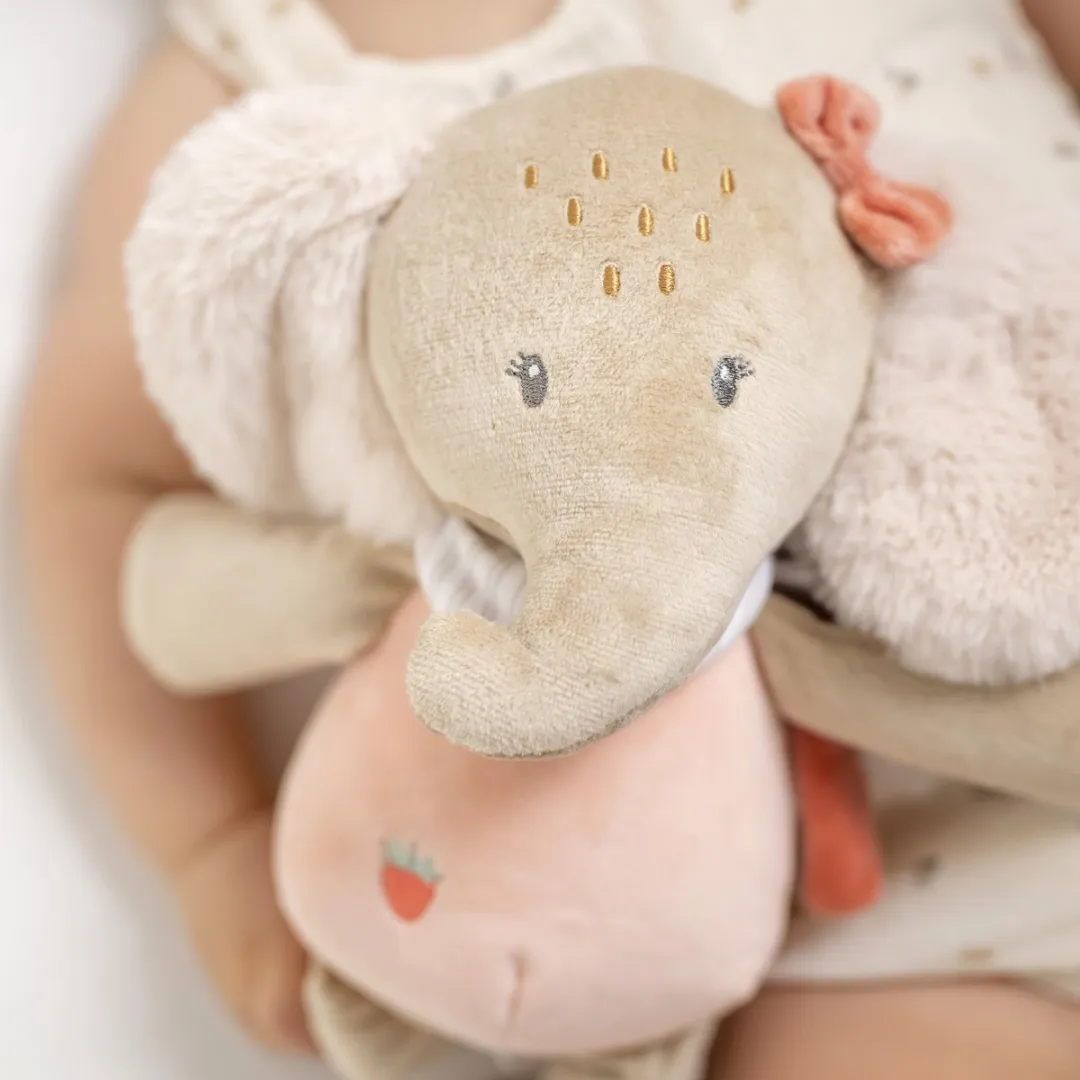 Nattou FLO Ernest & Oli Muziekknuffel Olifant 24cm - Roze
