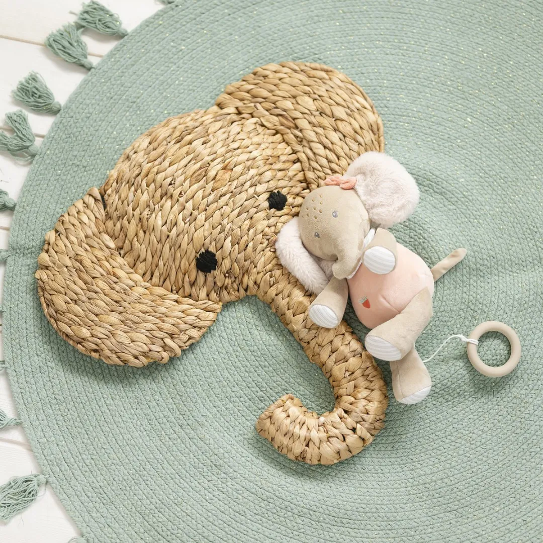 Nattou FLO Ernest & Oli Muziekknuffel Olifant 24cm - Roze