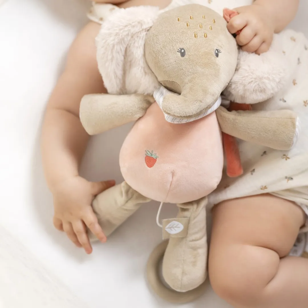 Nattou FLO Ernest & Oli Muziekknuffel Olifant 24cm - Roze