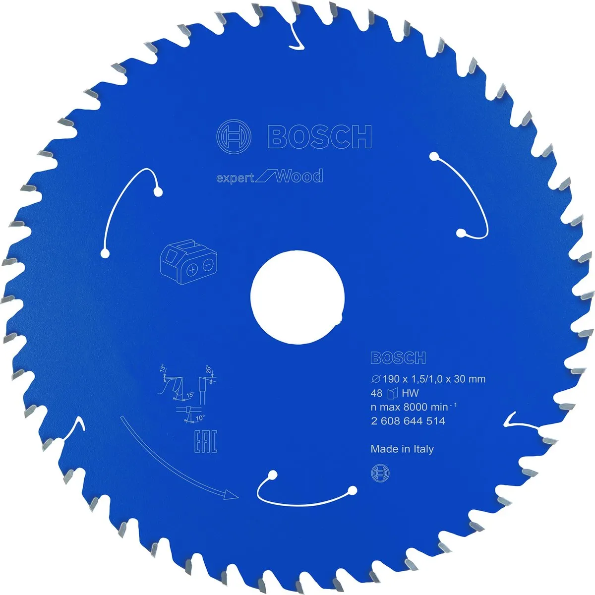 Bosch ExperT Hout Cirkelzaagblad 2608644514 - 190x30mm - 48 Tanden