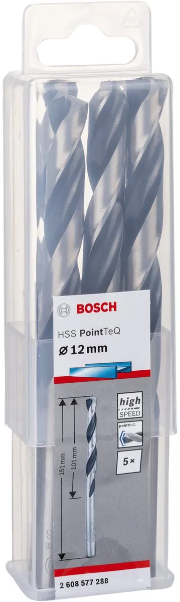 Bosch HSS PointTeQ DIN 338 12x101x151mm - 5x4
