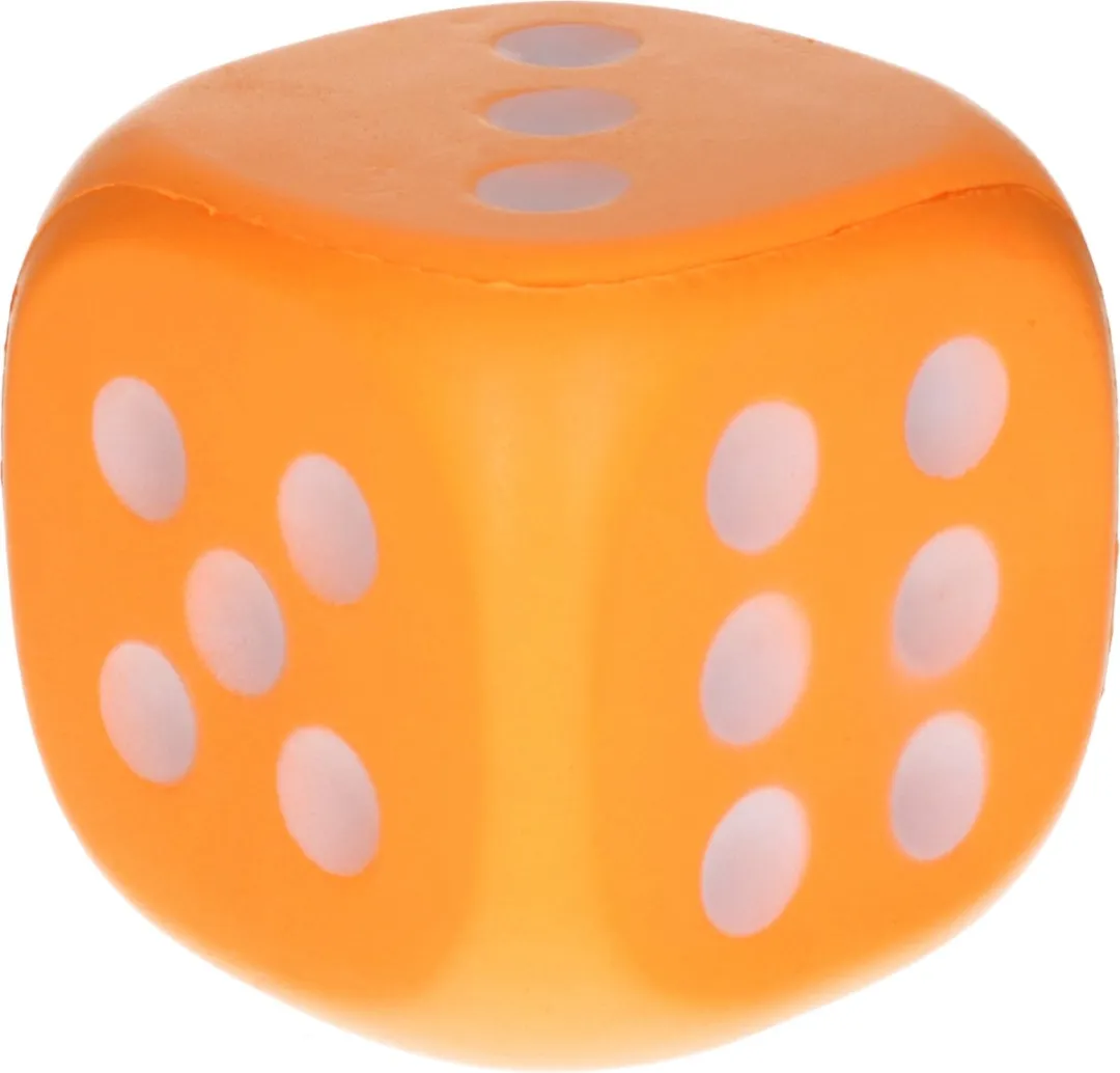 Johntoy Foam Dobbelsteen 12cm - Oranje