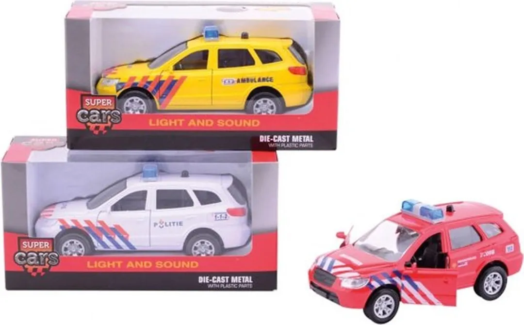 Johntoy Politie Ambulance Brandweer Set