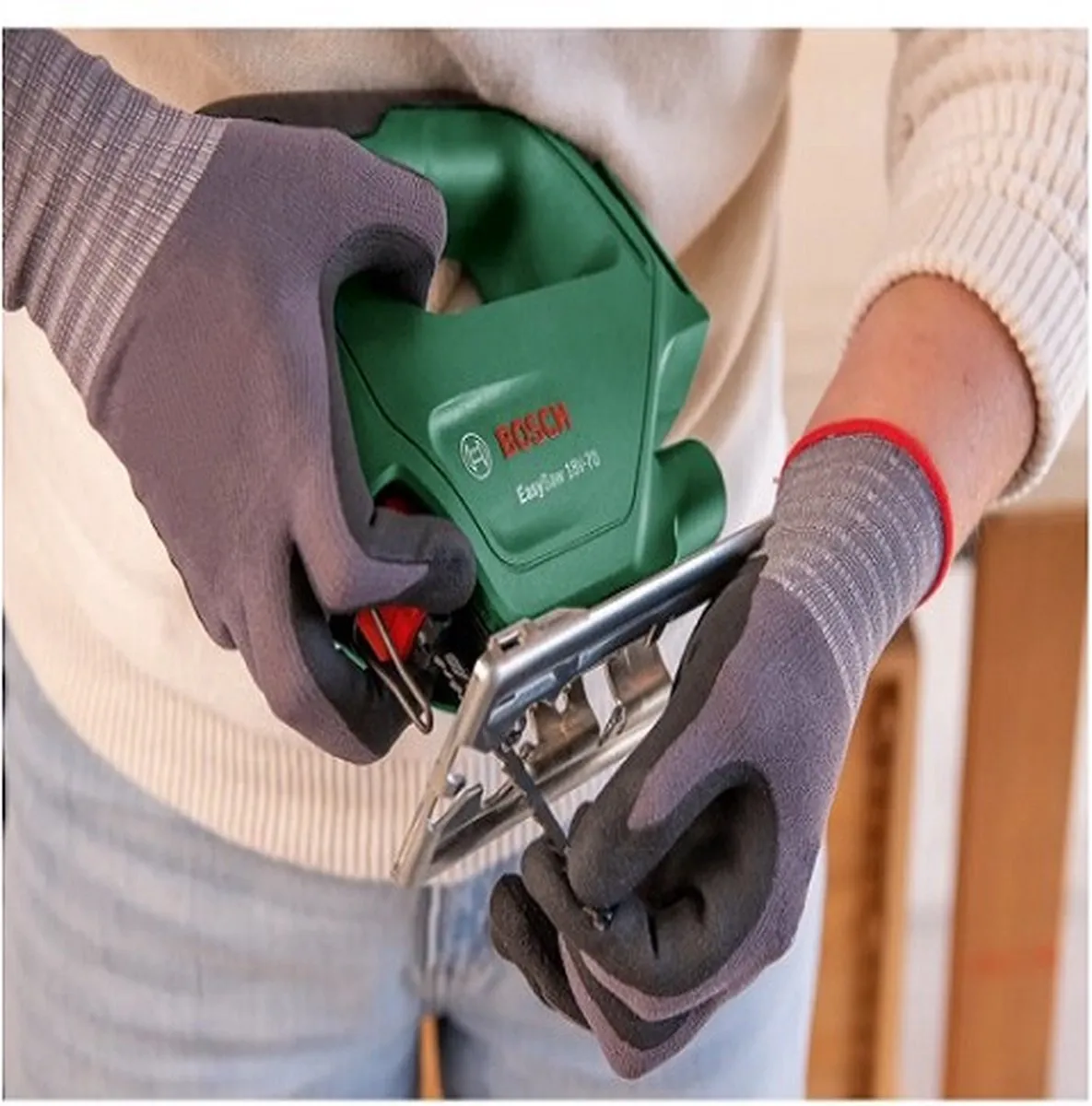 Bosch 06039D810A Accuboormachine Klopfunctie + Decoupeerzaag Toolkit 18V - 2x 2000mAh