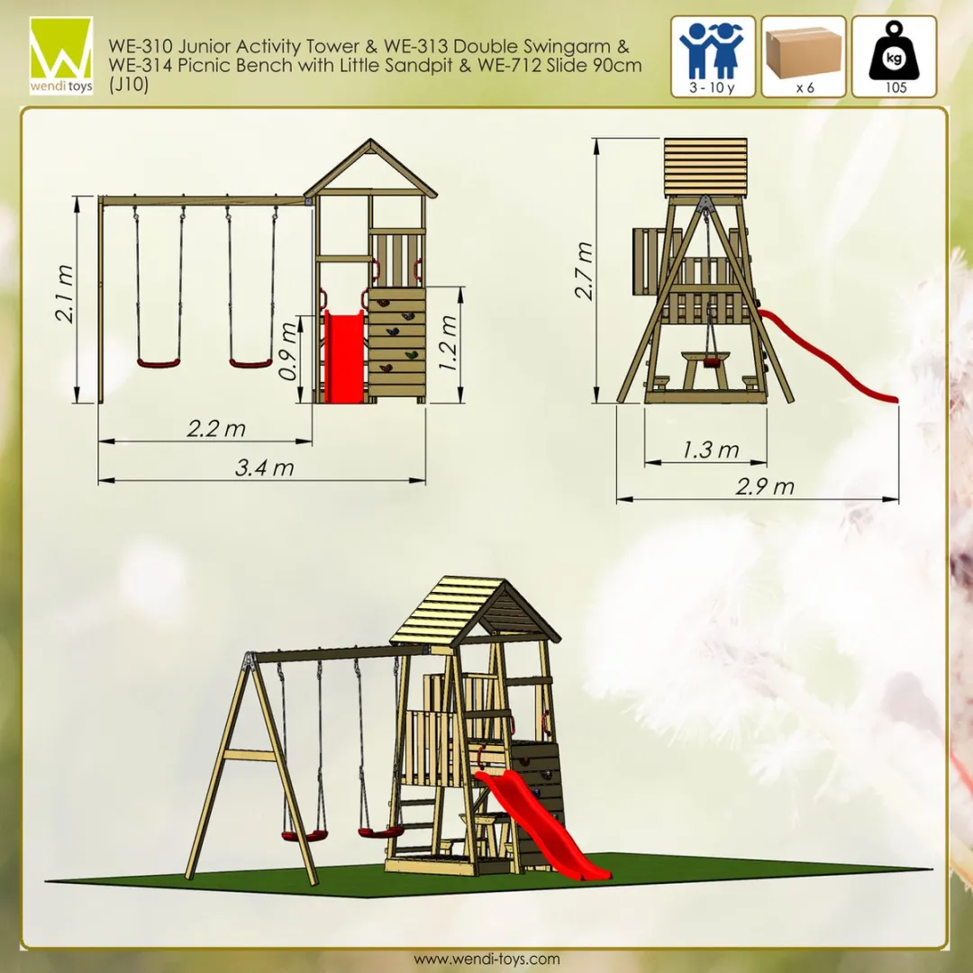 Wendi Toys Speeltoren WTJ10 - Natuur