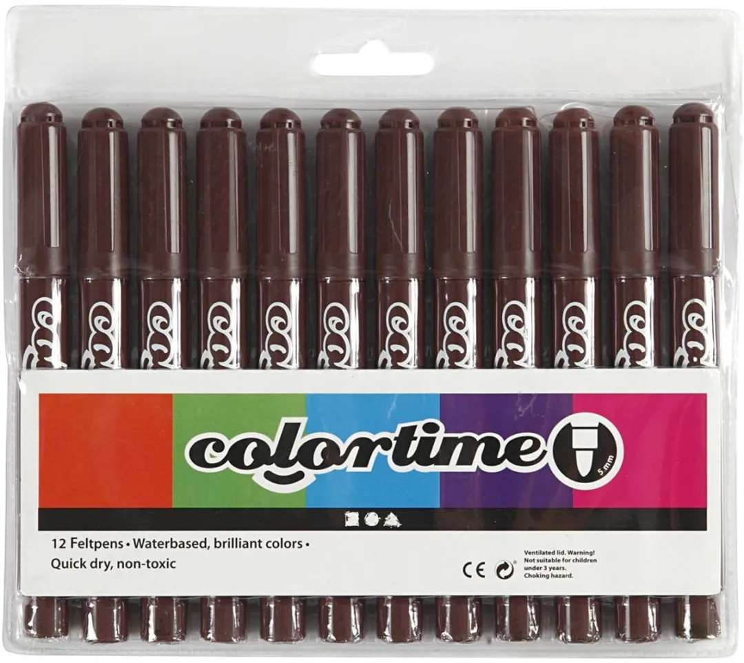 Colortime Stiften 5mm Donkerbruin - 12 Stuks