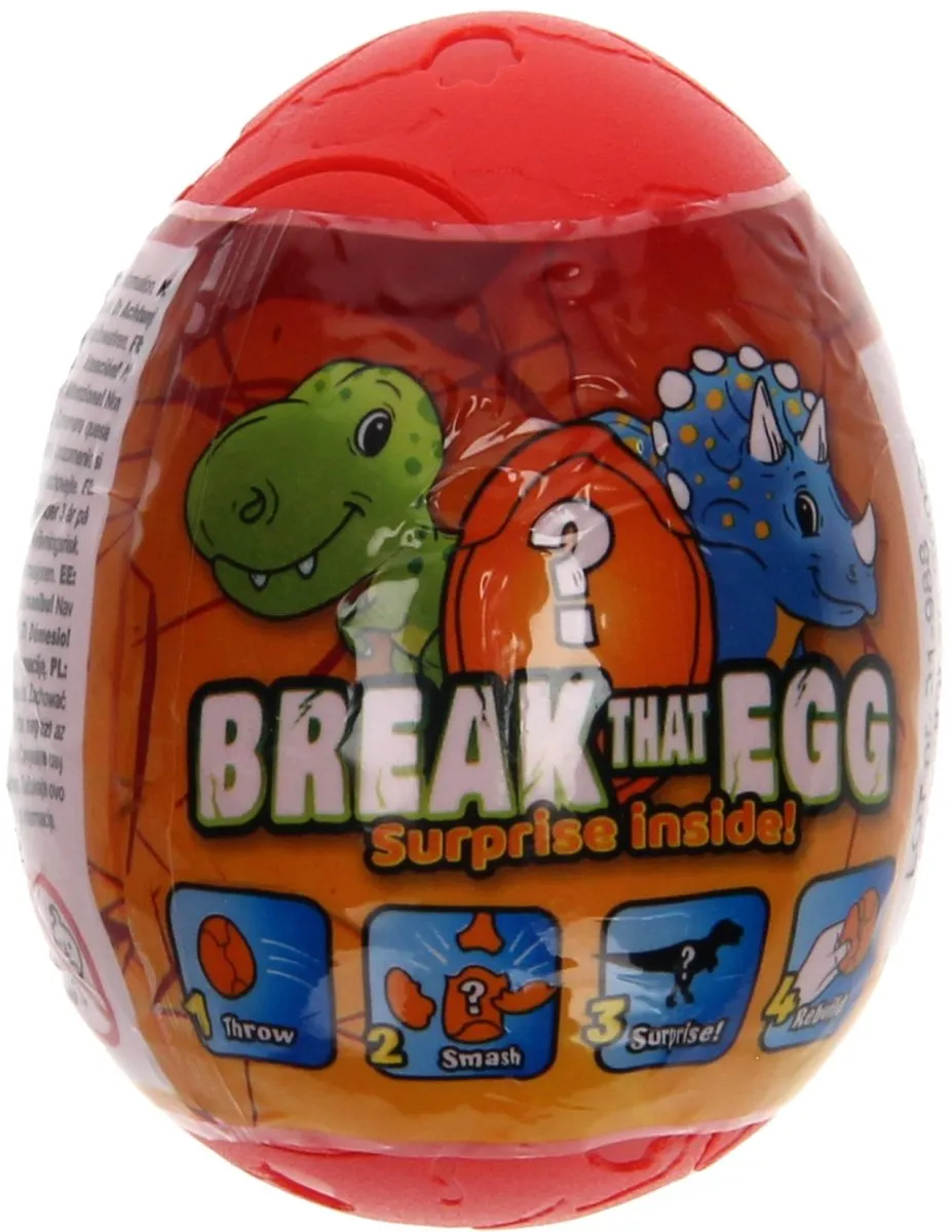 Johntoy Break the Egg Verrassingsei Dinosaurus - Multi kleuren - afbeelding 2 van 5