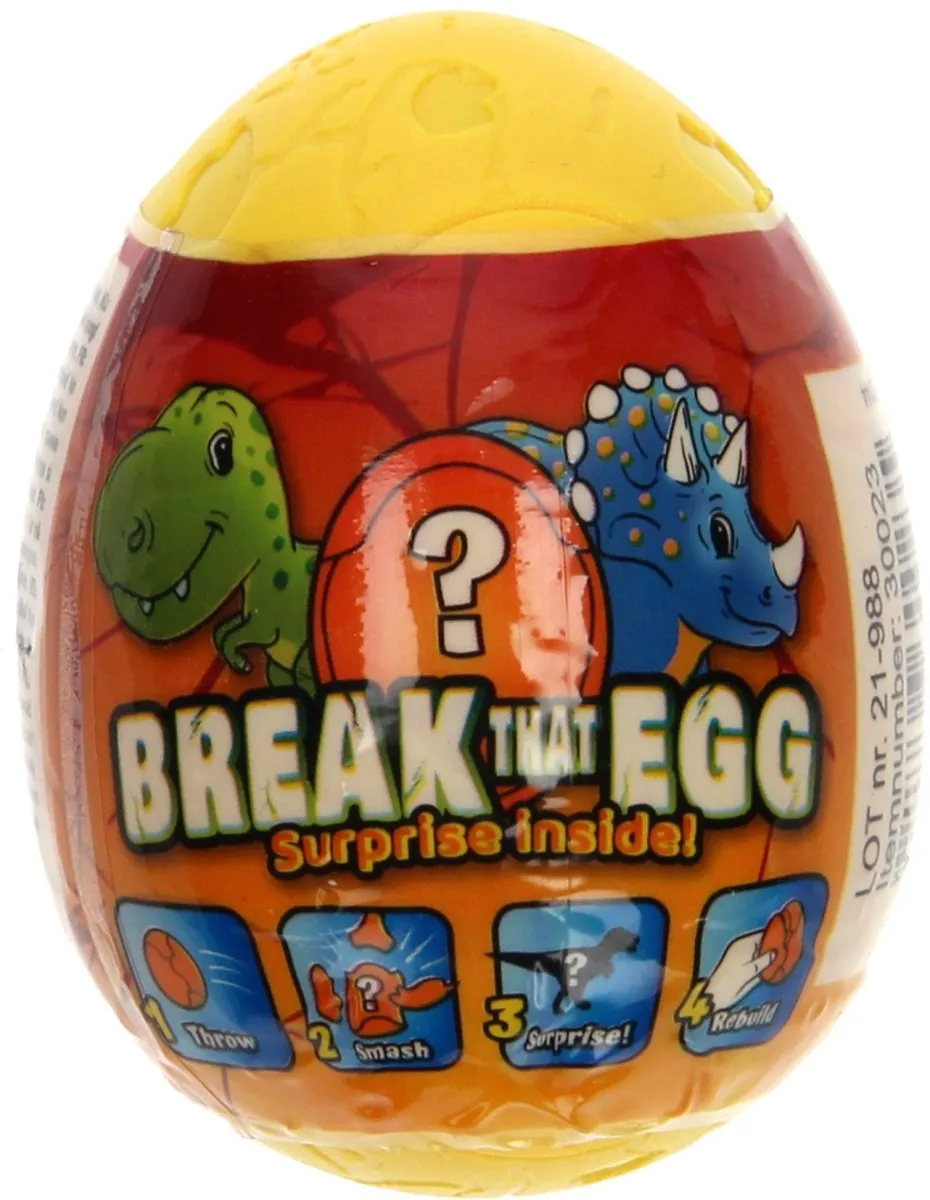 Johntoy Break the Egg Verrassingsei Dinosaurus - Multi kleuren - afbeelding 4 van 5