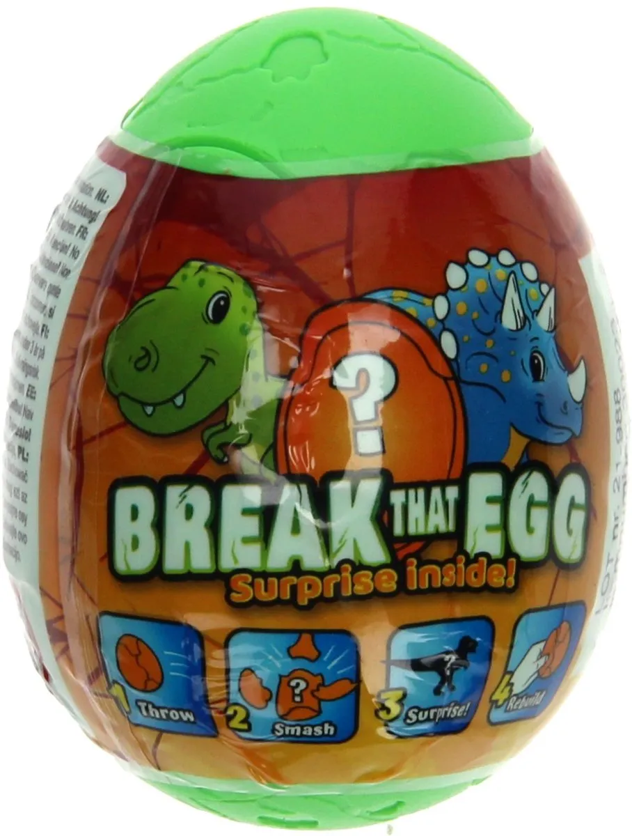 Johntoy Break the Egg Verrassingsei Dinosaurus - Multi kleuren - afbeelding 5 van 5