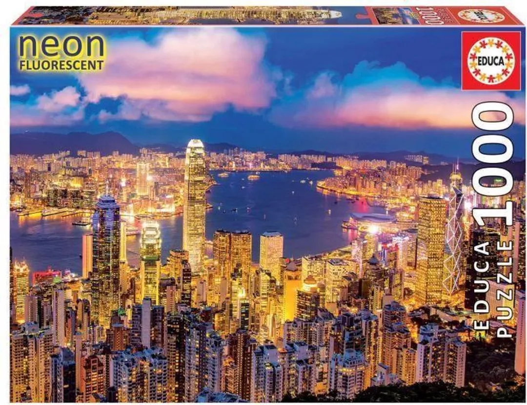 Educa Hong Kong Skyline NEON Legpuzzel 1000 Stuks