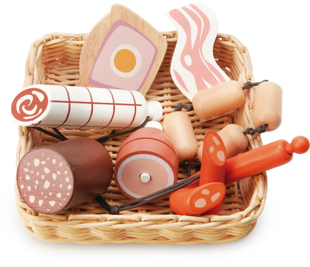 Tender Leaf Toys Rieten Mandje Charcuterie - Beige