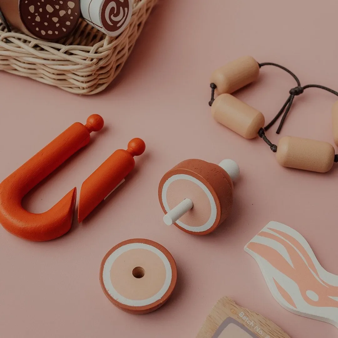 Tender Leaf Toys Rieten Mandje Charcuterie - Beige