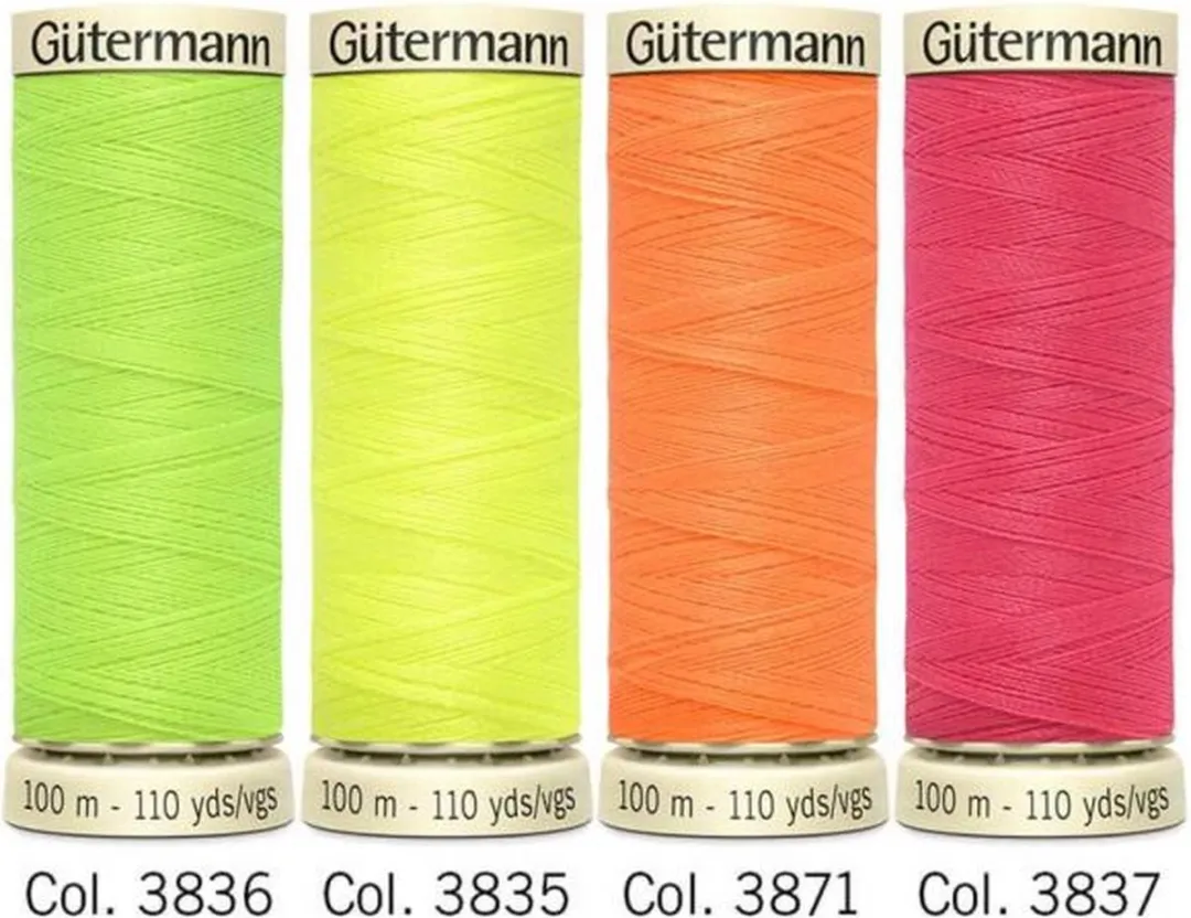 Gutermann Allesnaaigarnenset Neon - 4x100m - 4 Kleuren
