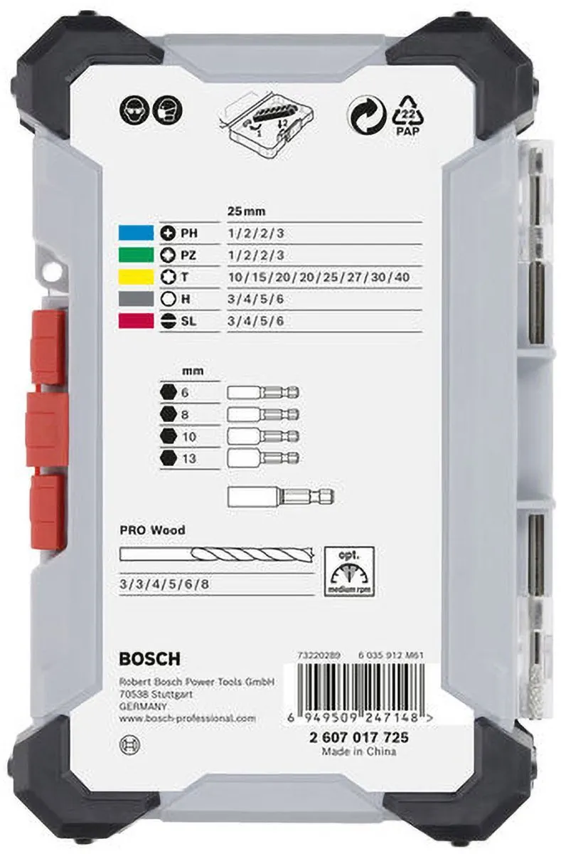 Bosch 35-delige Houtboor- en Schroefbitset