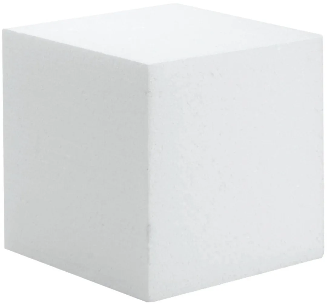 Glorex Hobby Piepschuim Kubus 15x15cm - 2 Stuks - Wit