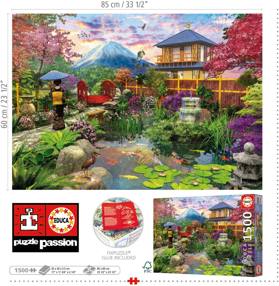 Educa Japanse Tuin Puzzel 1500 Stuks - Multicolor