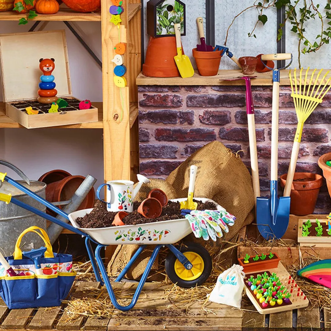 Vilac Kinderkruiwagen Metaal - Gebroken Wit