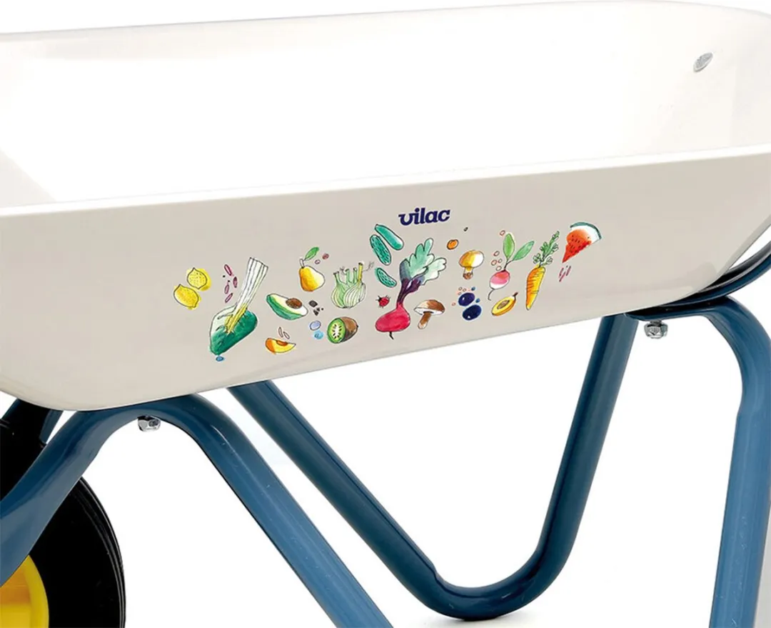 Vilac Kinderkruiwagen Metaal - Gebroken Wit