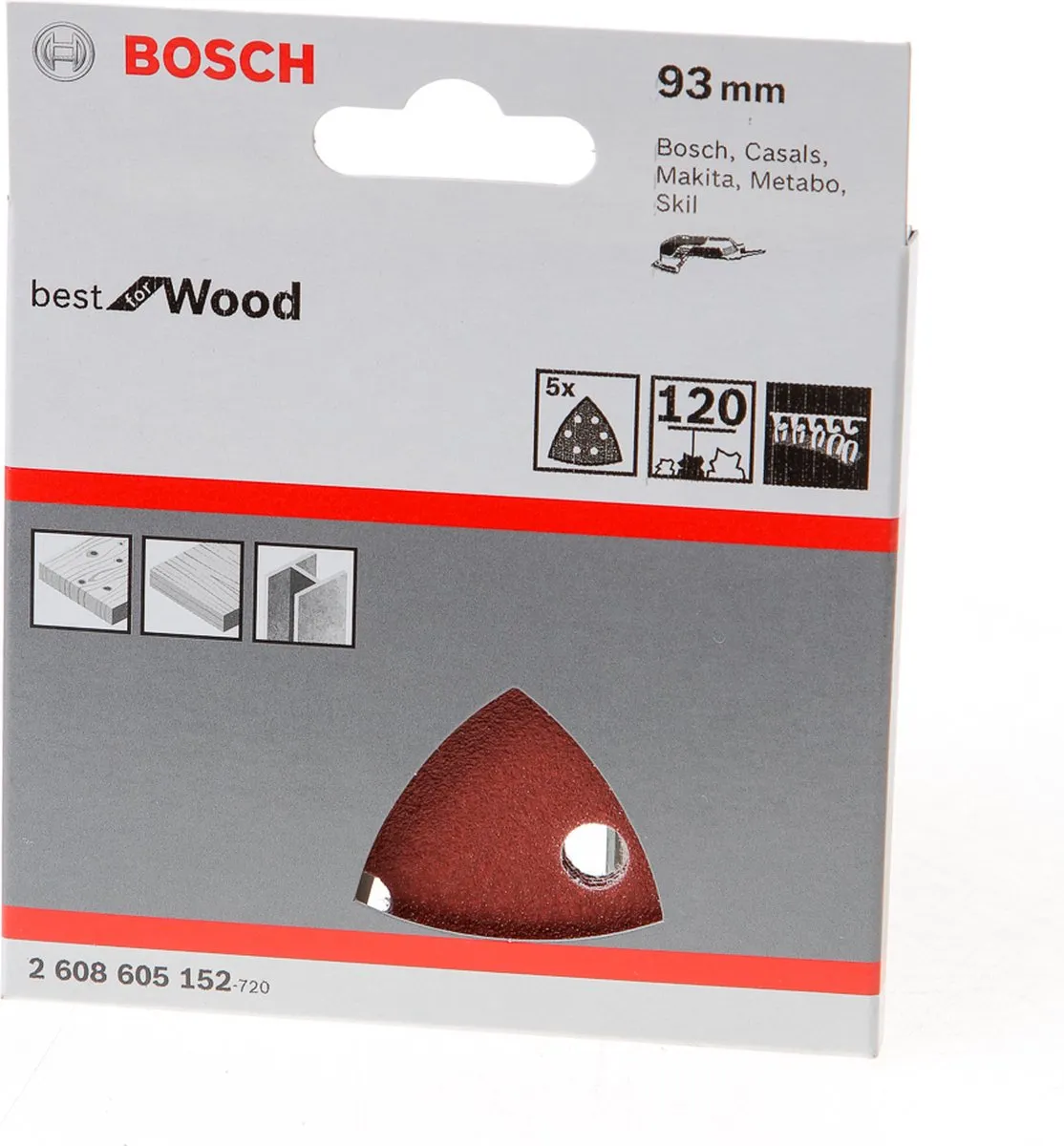 Bosch 5-delige Schuurbladenset 93mm