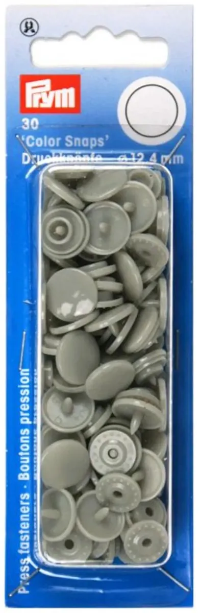 Prym Drukknoop ColorSnaps 12,4mm - Grijs - 30 Stuks