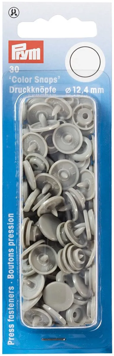 Prym Drukknoop ColorSnaps 12,4mm - Grijs - 30 Stuks