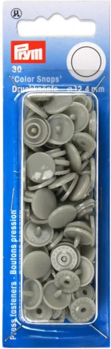 Prym Drukknoop ColorSnaps 12,4mm - Grijs - 30 Stuks