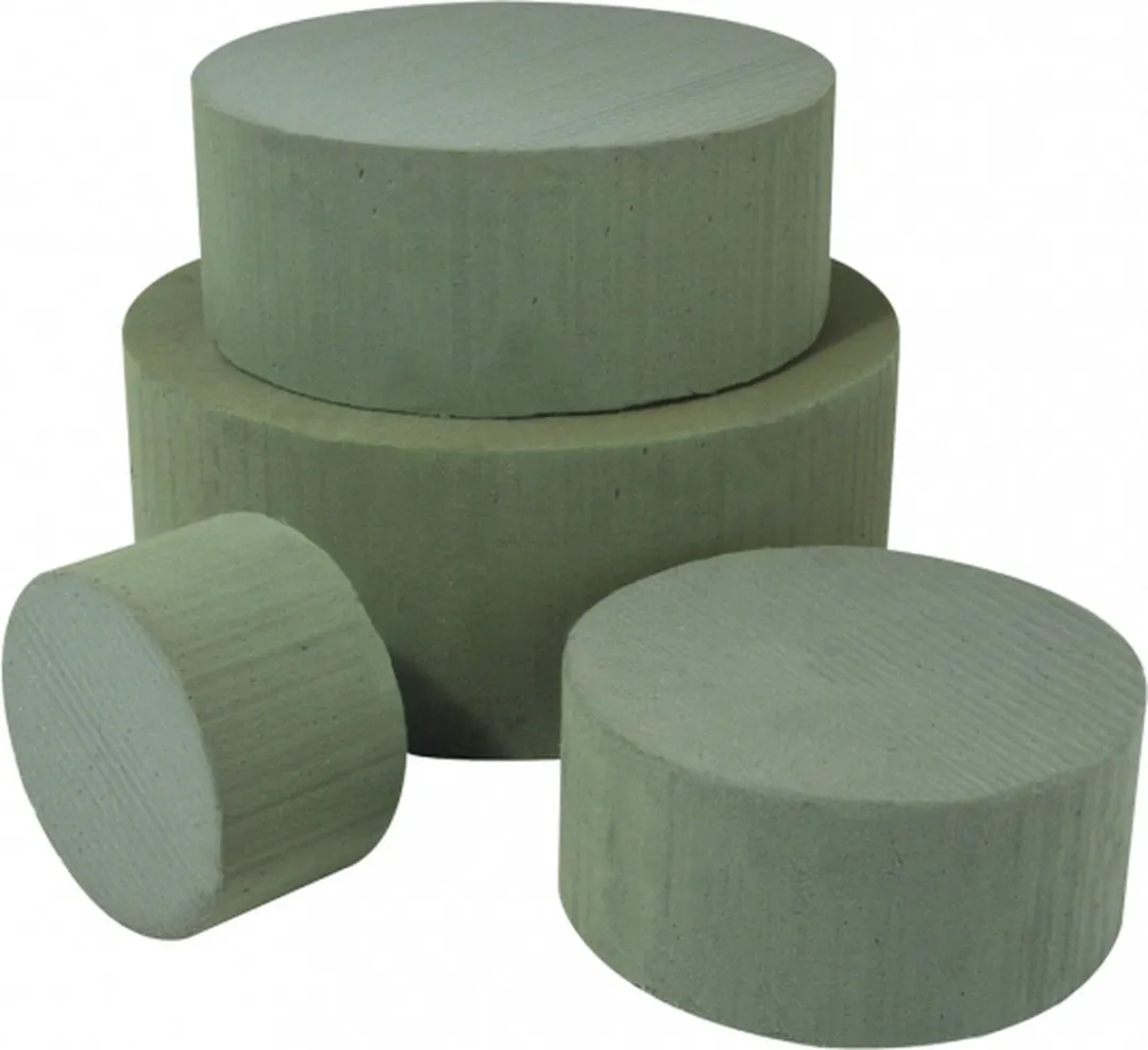Rayher Steekschuim rond 15x7cm - 2 Stuks - Groen