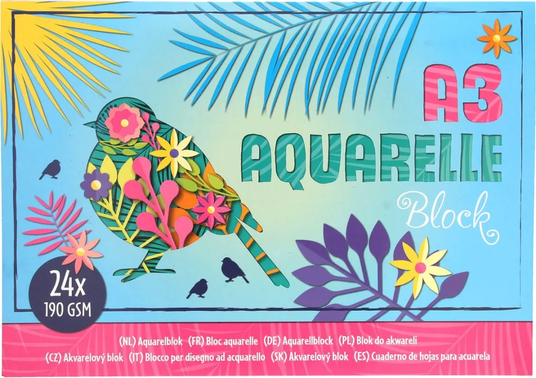 Johntoy Aquarelblok A3 Multicolor