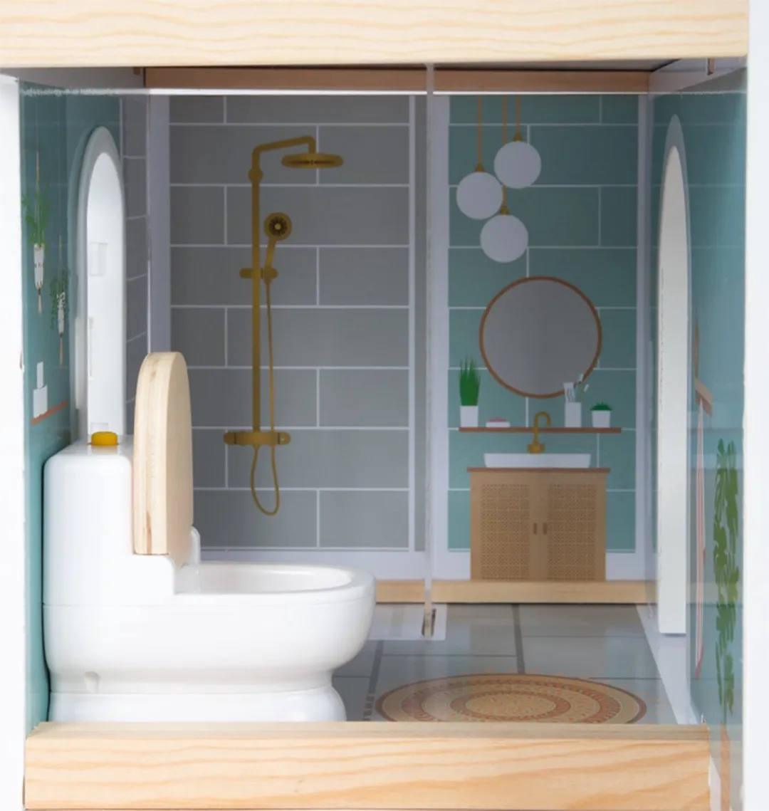 Small Foot Urban Villa Poppenhuis - 9 Meubels - Multi