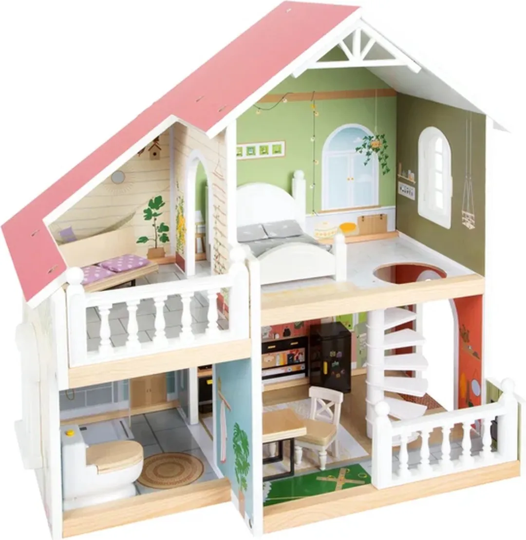 Small Foot Urban Villa Poppenhuis - 9 Meubels - Multi