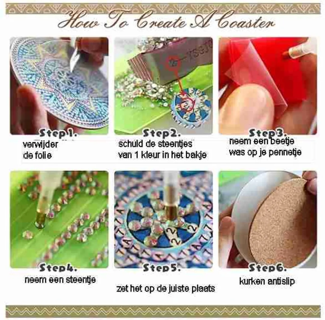 VDTOYS Diamond Painting Bloemen 1 - 8 Stuks Compleet Set Q