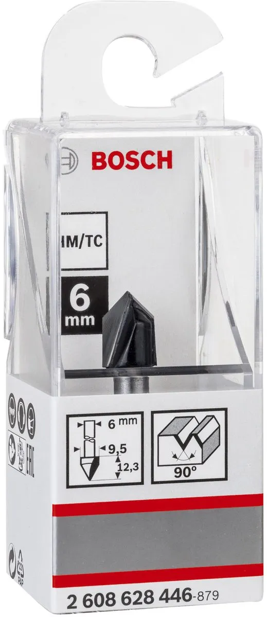 Bosch V-Vingerfrees Dubbel SN 9.5mm 6mm - 90°