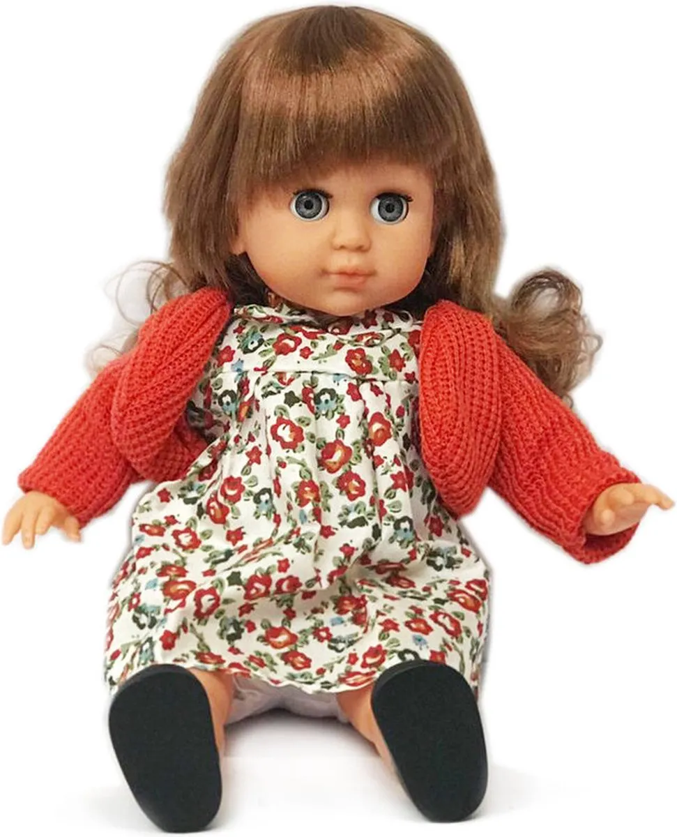 Nana pratende pop - Zachte knuffel pop - met geluid - 35CM