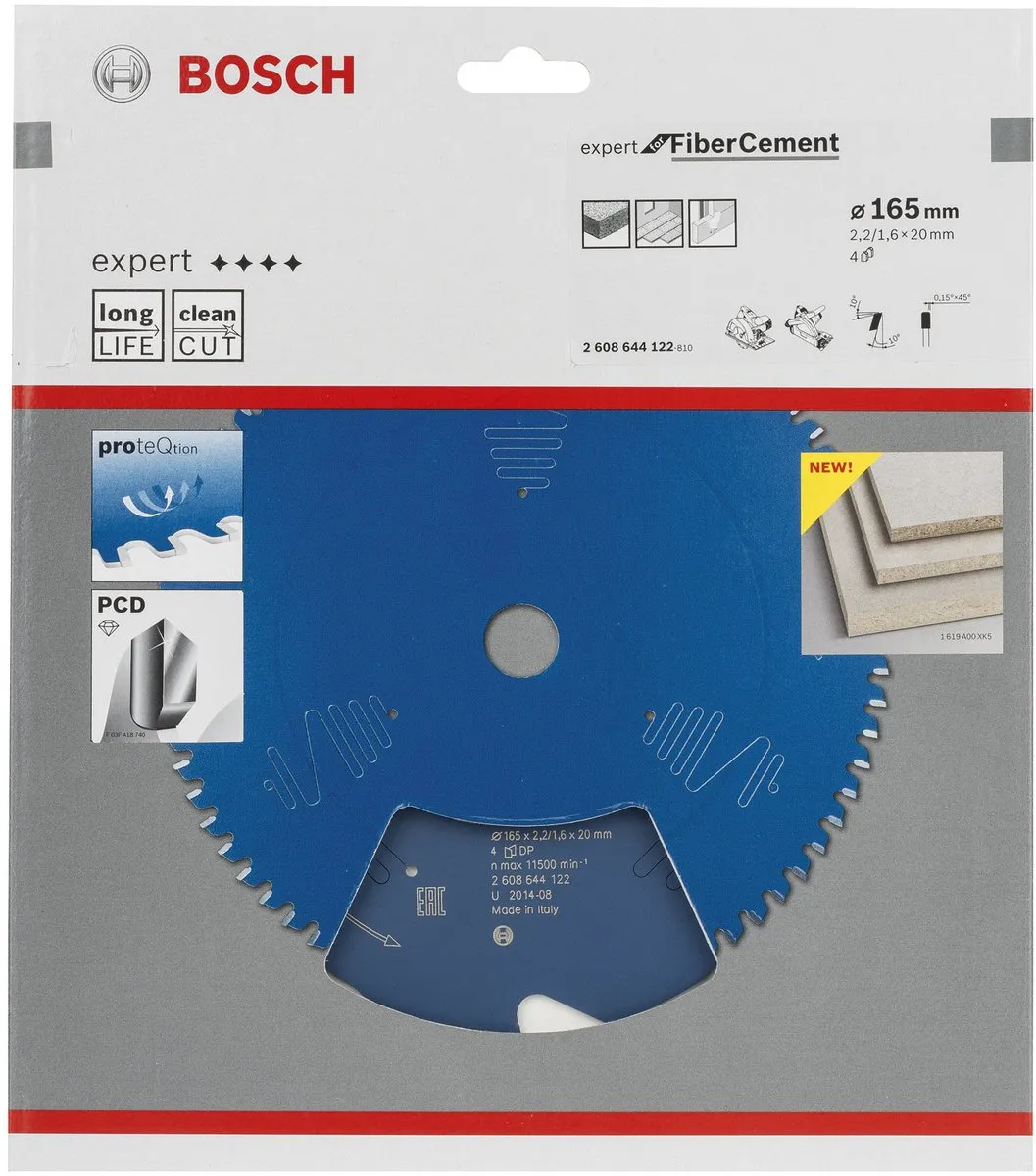 Bosch Expert Fiber Cement Cirkelzaagblad 165x20 - 4 Tanden - afbeelding 6 van 6