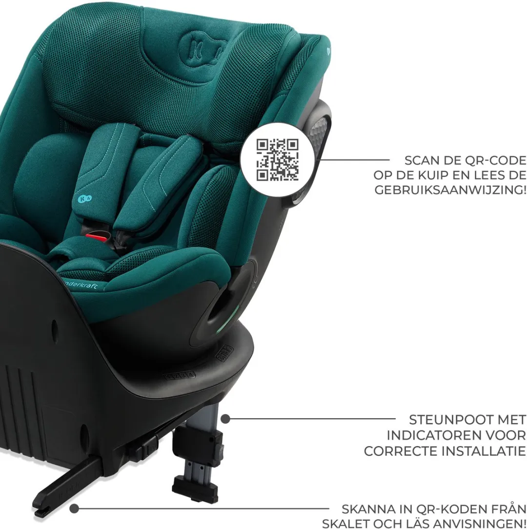 KinderKraft XRIDER 2 i-Size Autostoel 40-150cm - Groen