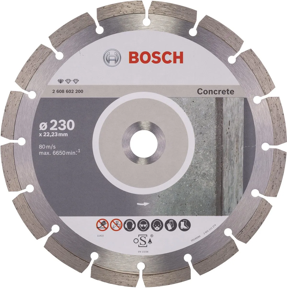 Bosch Diamantdoorslijpschijf Standard 230mm - Beton - 22,23mm as