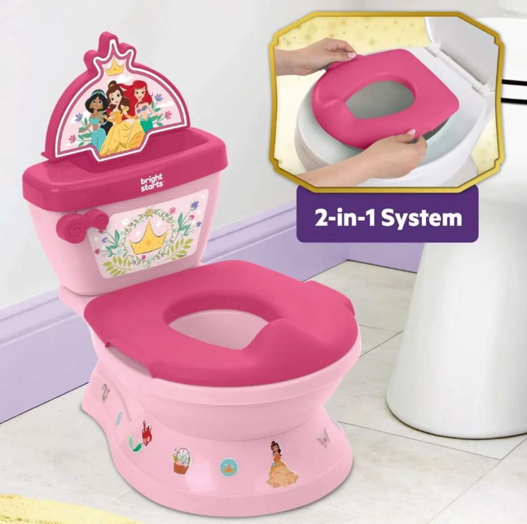 Bright Starts Disney Princess Mini Toilet - Roze - afbeelding 6 van 6
