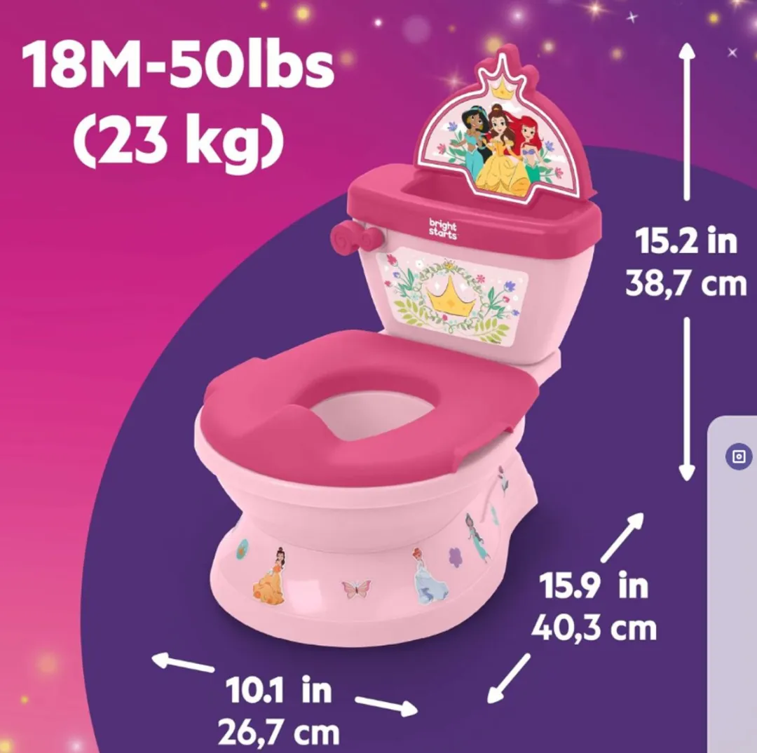 Bright Starts Disney Princess Mini Toilet - Roze