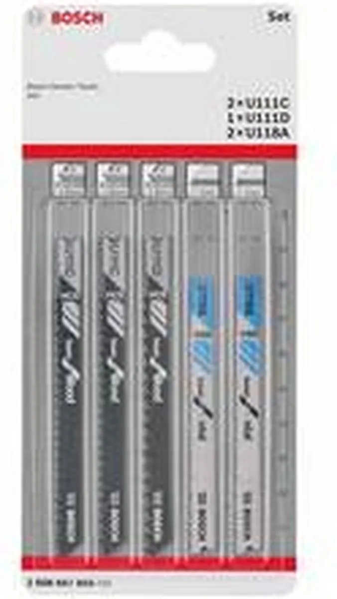 Bosch Set U-Shank 5 Stuks - Hout/Metal