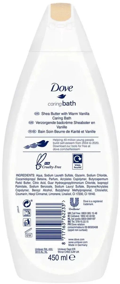 Dove Bad- en Douchemiddel 450ml