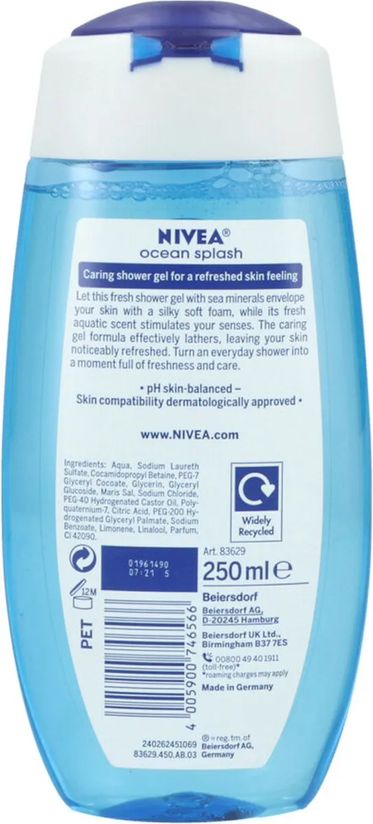 NIVEA Douchegel Splashy Ocean 250ml